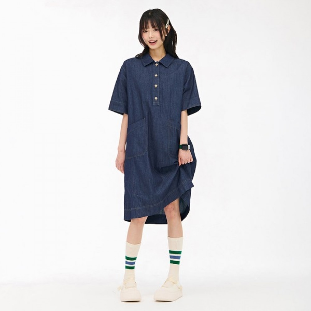 [チェースカルト] レディースデニムシャツカラードレス-EBRG6171C04 8,028円