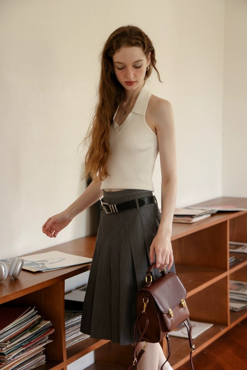 ミディアムスカート [グレー]