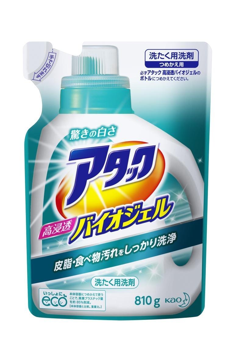まとめ買い花王 アタック 高浸透バイオジェル つめかえ用 810g ×2セット