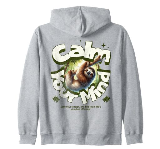 EASE YOUR TENSION STREETWEAR CALM YOUR MIND 若者へのギフト ジップパーカー