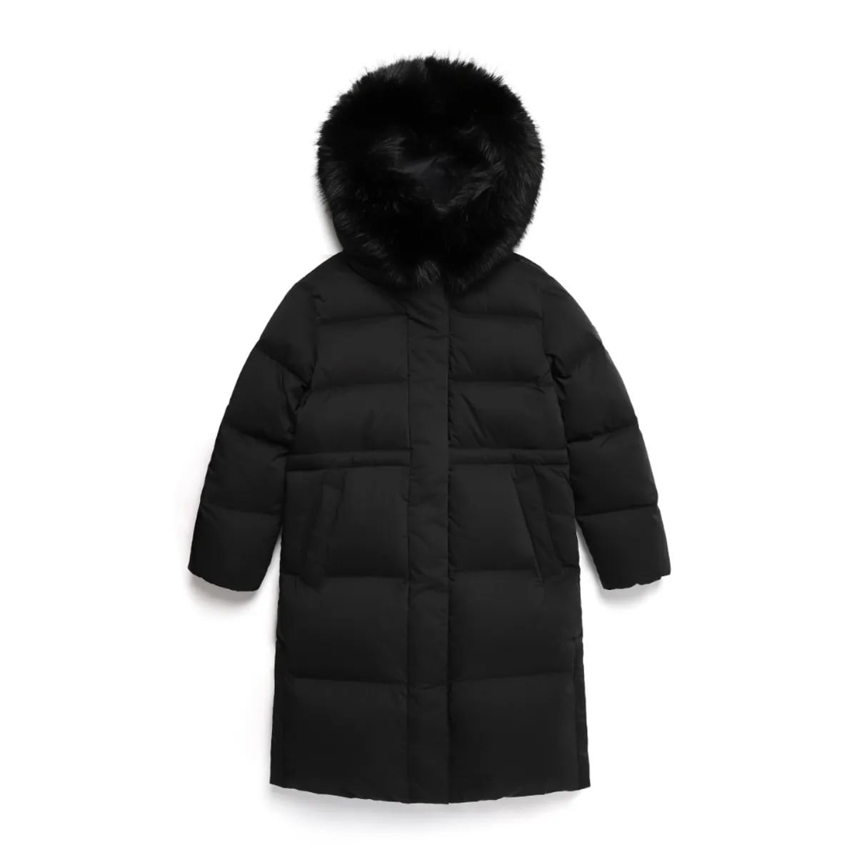 N244WDW171 女性 エグレタ ロング丈 グース ダウン ジャンパー CARBON BLACK