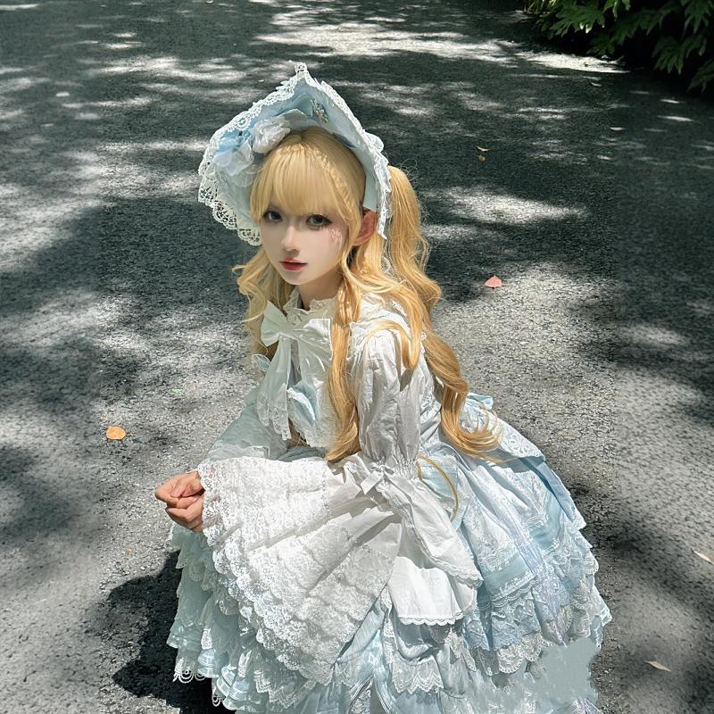 ロリータ春夏新作姫袖インナーlolitaレースフレア袖シャツjskアンダーウェア長袖裏地 4,819円