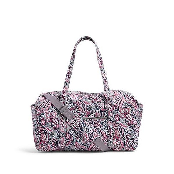 Vera Bradley Women s Signature Cotton Large Travel Duffel Travel Bag, Gramercy Paisley, One Size 並行輸