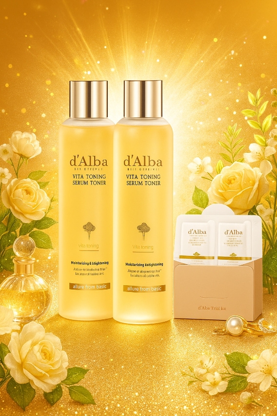 【正規品】ビタ トーニング セラム トナー 180ml x 2p + セラム クレンザー 3ml x 3p セット,1セット