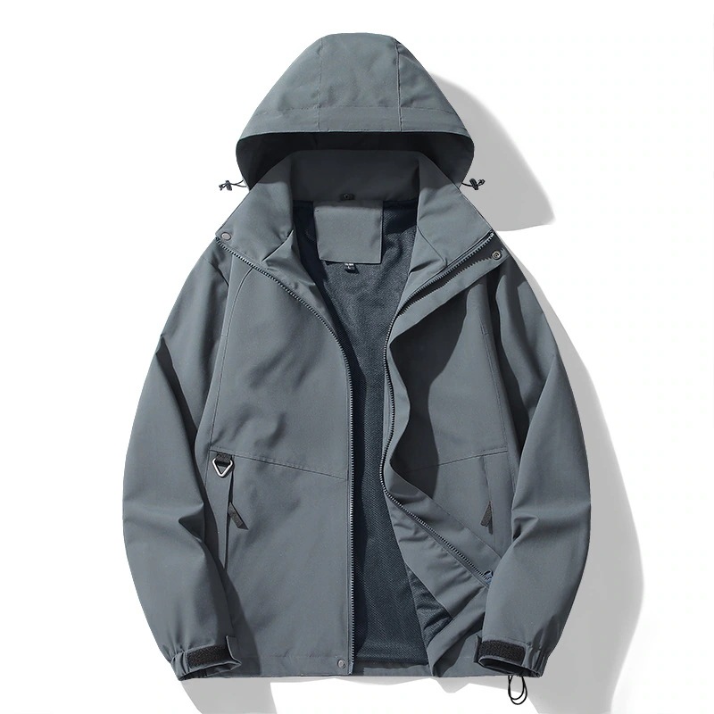 メンズ 3-in-1 取り外し可能な防風・防水アウトドア登山ジャケット 秋冬用