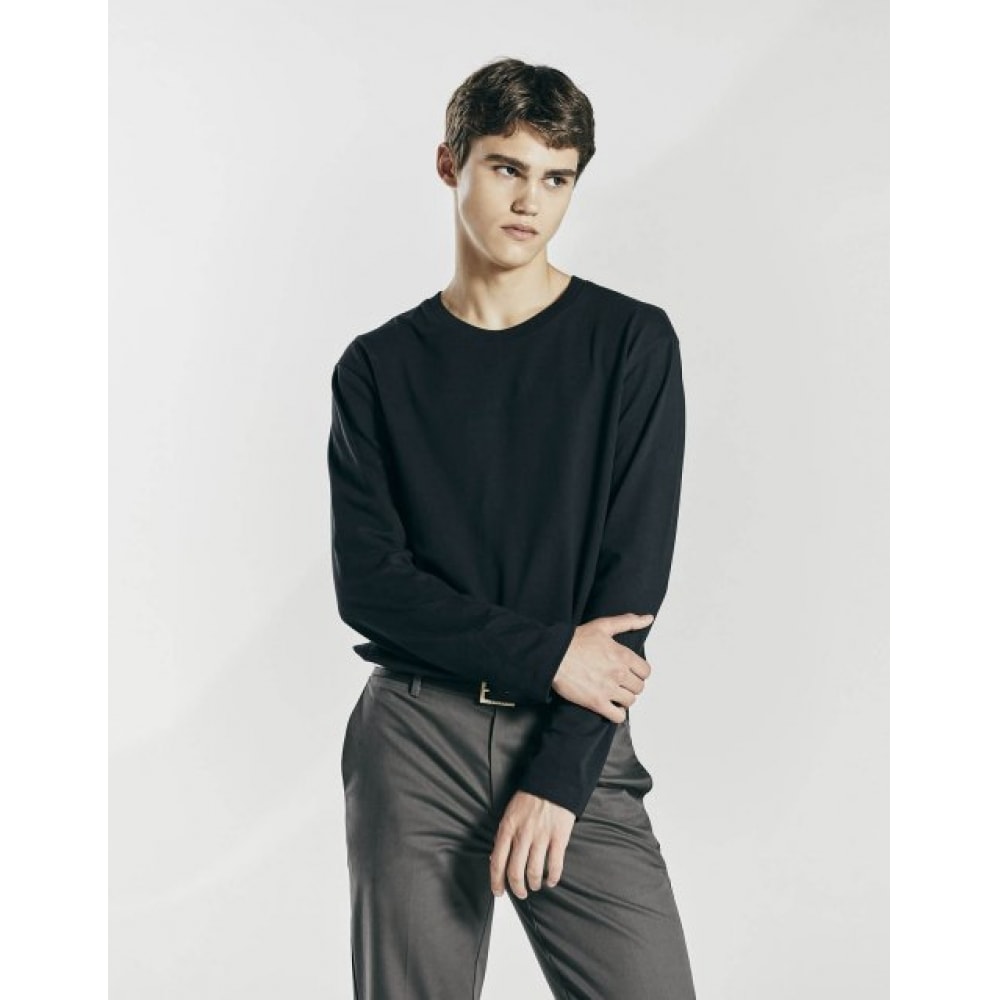 ジョルダーノ 022911 ヘビーコットンクルーネックロングスリーブ Tシャツ_14色