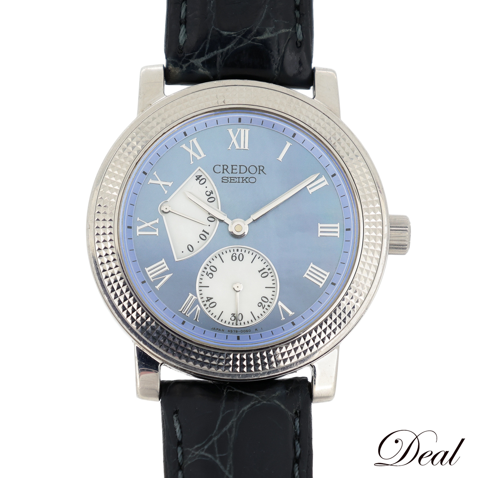 限定50本 Pt1000 セイコー クレドール 4S79-0040 パワーリザーブ メンズ 腕時計