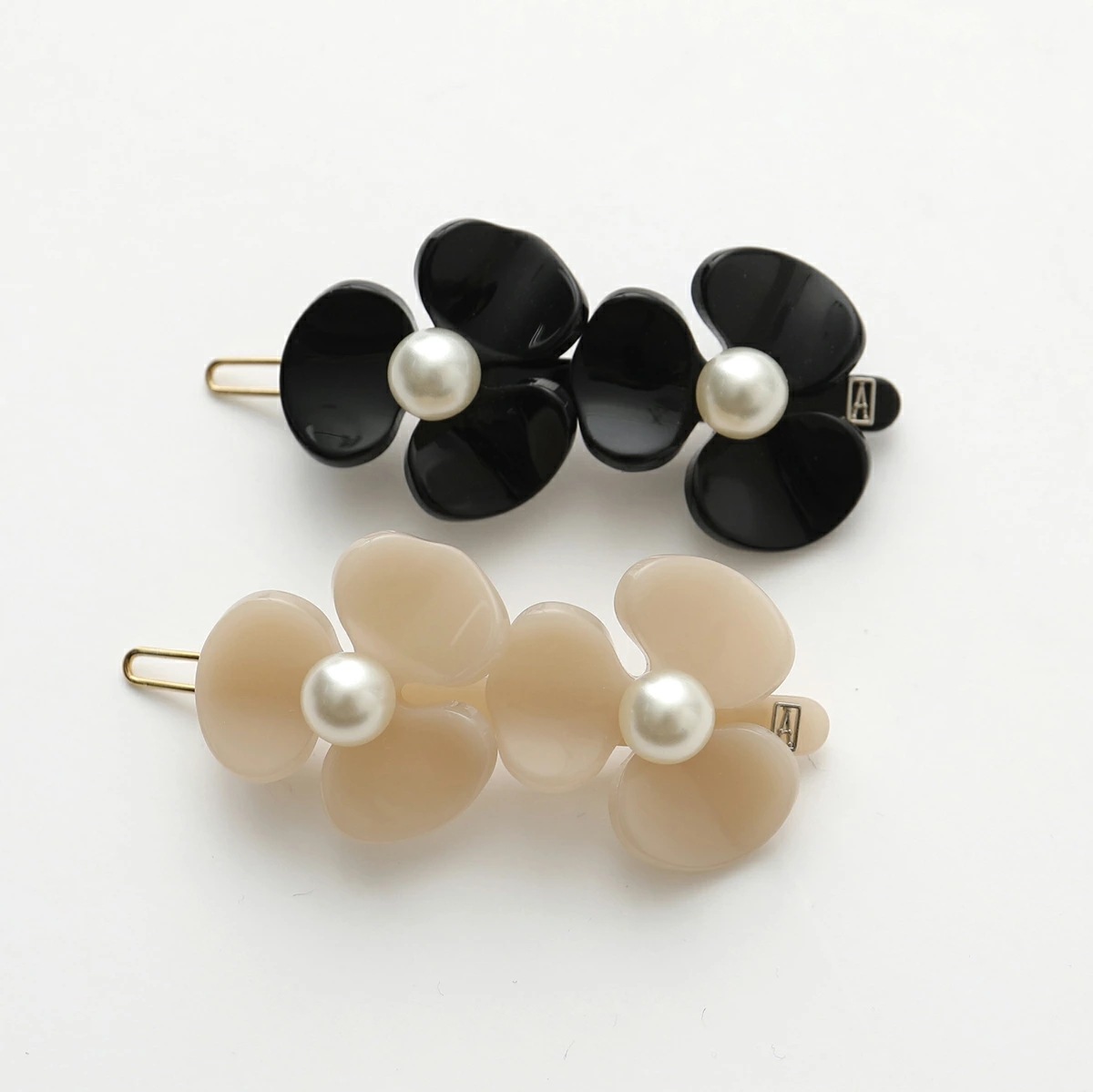 ALEXANDRE DE PARIS アレクサンドル ドゥ パリ ATB 17448 05 BALL PIN カラー2色 ピン ヘアアクセサリー カメリア 髪留め 若葉 パール レディース
