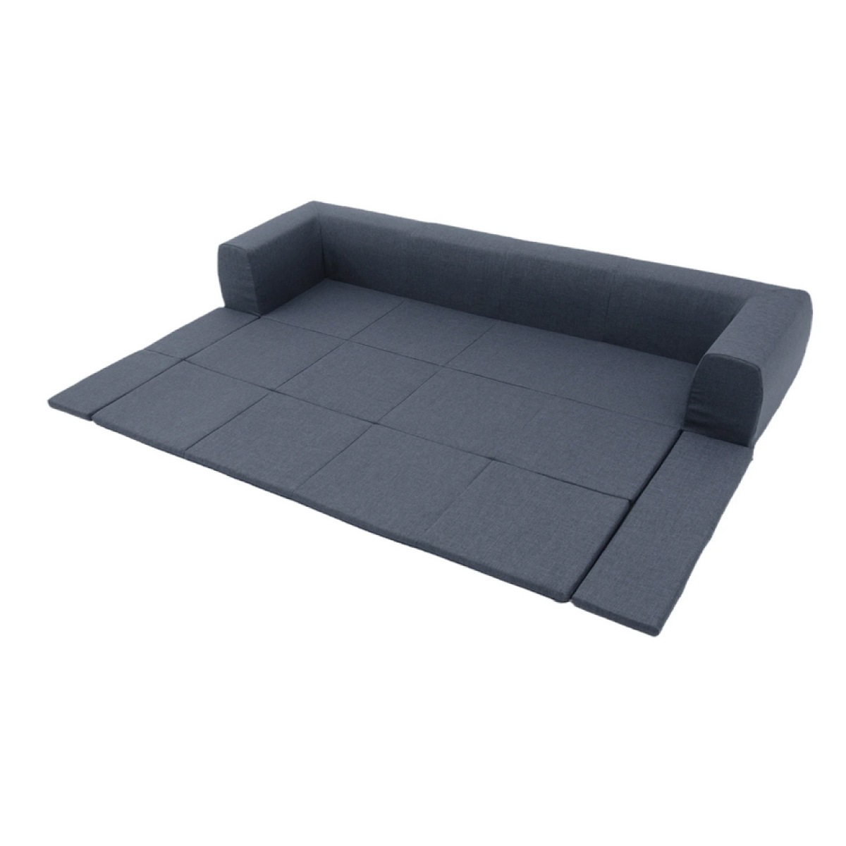 【I】セルタン CELLUTANE フロアマット付き ソファ L デニム調 インディゴブルー JOUIR ジュイール カバー洗濯可 A683a-612DBR プレイマット