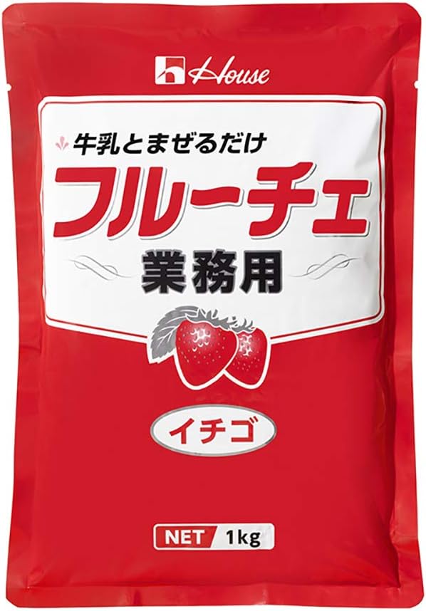 【牛乳と混ぜるだけ】フルーチェいちご 業務用 1KG：６袋入り