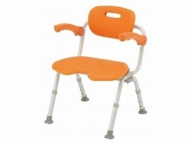 パナソニックエイジフリー シャワーチェア [ユクリア] ワイドSPおりたたみN オレンジ U型 PN-L41621D