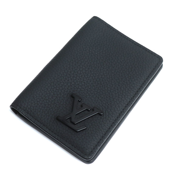 LOUIS VUITTON ルイ・ヴィトン オーガナイザードゥ ポッシュ カードケース LV アエログラム ブラック M69979 IC メンズ 中古