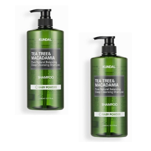 クンダルディープクレンジング脂性シャンプーベビーパウダー1058ml x 2個爽やかなしっとり柔らかい頭皮ヘアケア