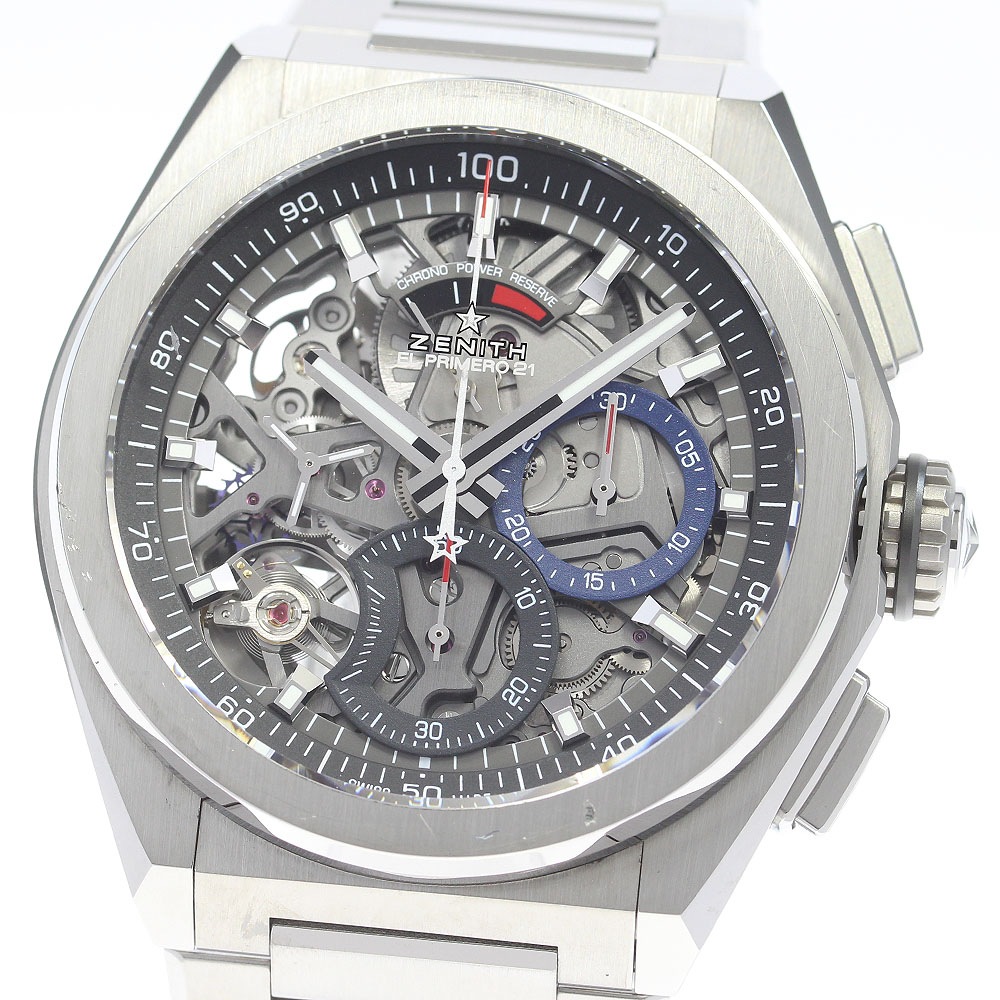 ゼニス ZENITH 95.9000.9004 デファイ エルプリメロ クロノグラフ 自動巻き メンズ 箱・保証書付き_844786【中古】