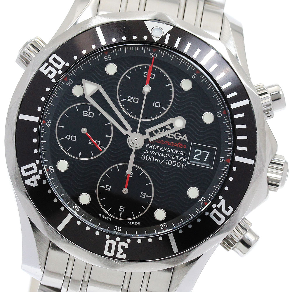 オメガ OMEGA 213.30.42.40.01.001 シーマスター プロダイバーズ 300M デイト クロノグラフ 自動巻き メンズ 良品 _890191【中古】