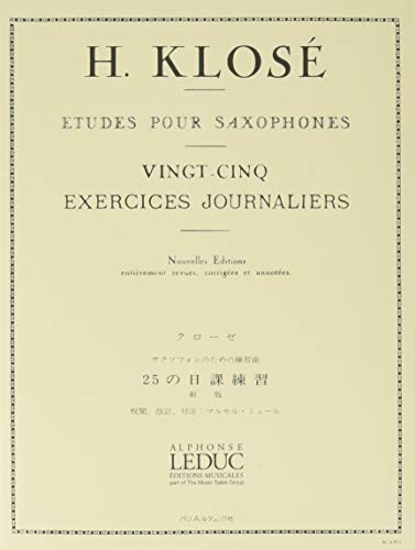 Alphonse Leduc ウィットナー クローゼ : 25の日課練習 (サクソフォン教則本) ル