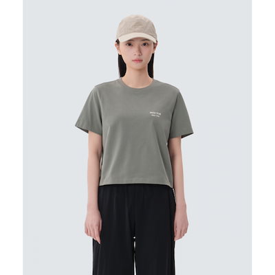 SNOWPEAK APPAREL コットン レディース クロップ Tシャツ (S25MWFTS65) ライトカーキ 7,103円