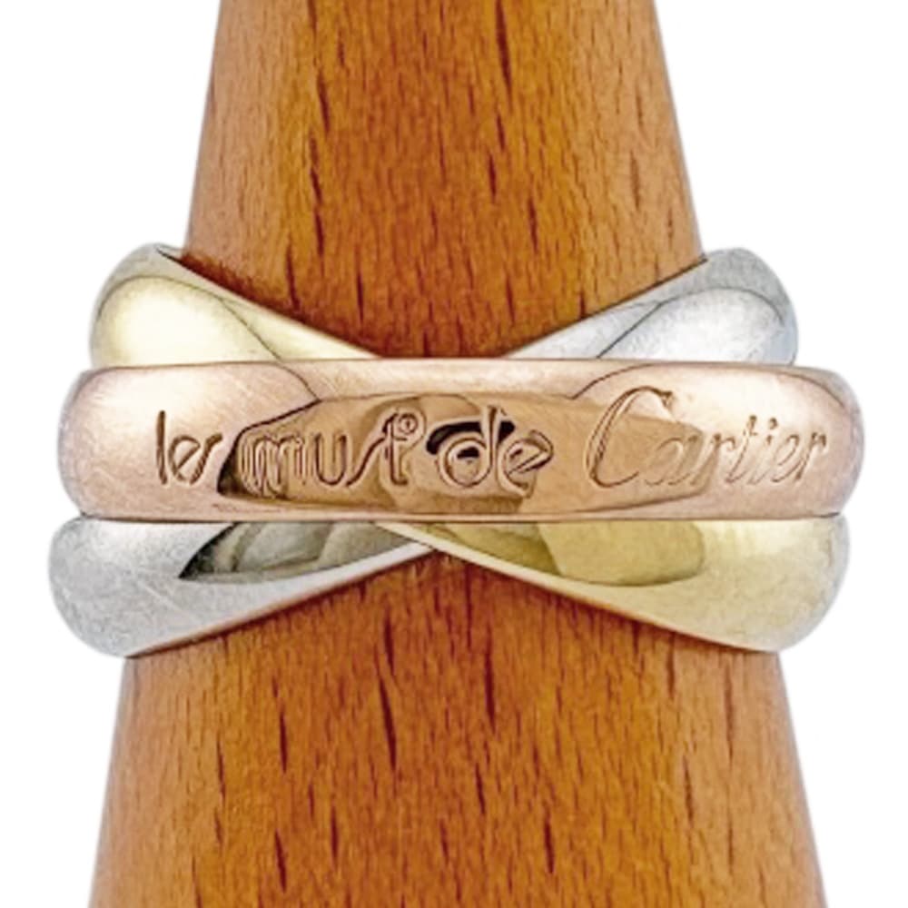 カルティエ トリニティ リング 指輪 10号 18金 K18イエローゴールド CARTIER 中古 美品