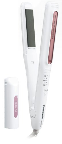 パナソニック ヘアアイロン カールストレート両用 海外対応 32mm 白 EH-HW12-W
