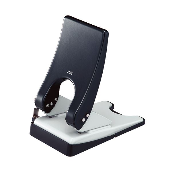 (まとめ) プラス 2穴パンチ フォース1／2Lサイズ 52枚穿孔 ブラック 紙箱入 PU-852A 1台 (×10セット)