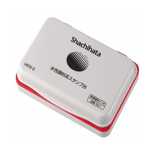 シヤチハタ 水性顔料系スタンプ台 中形 赤 HKN-2-R 1個 (×10セット)