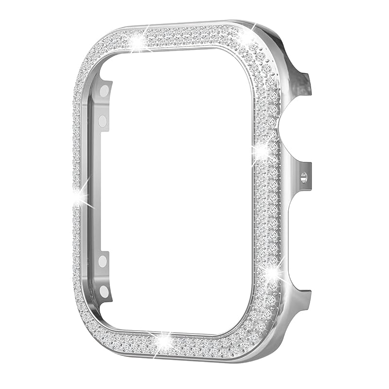 NINKI 適応Apple Watch 保護ケース45mm Apple Watch Series 7 8 9ケース iWatch45mm 合金バンパー ダブルダイヤモンド ピカピカ 耐久性 四角保護 5,273円