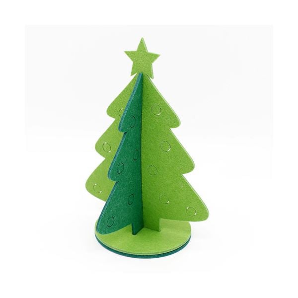 （まとめ）サンワ フェルトの卓上クリスマスツリー 27604 [x10セット]