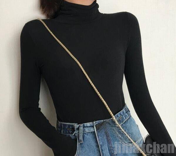 7色　タートルネックＴシャツ　無地　レディース　春秋　インナー　着回し　ベーシック　シンプル　トップス