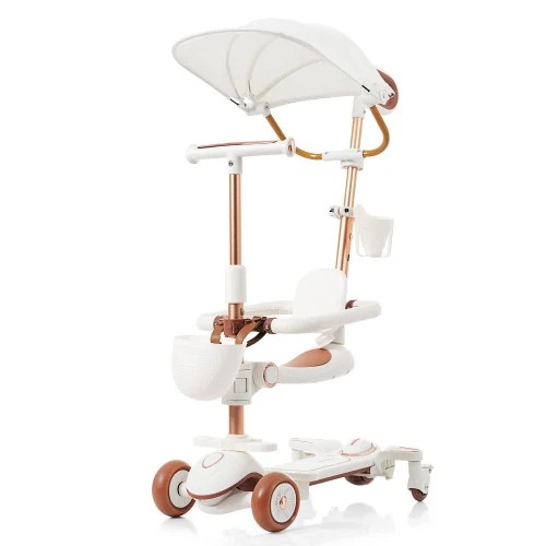 キックボード 折りたたみ キックスクーター スクーター 3輪 ライト付き子供 キッズ フットブレーキ 光る 座り 立ち ハンドル 高さ調整 シート4段階 スピーカー付き 収納 1歳～10歳 da