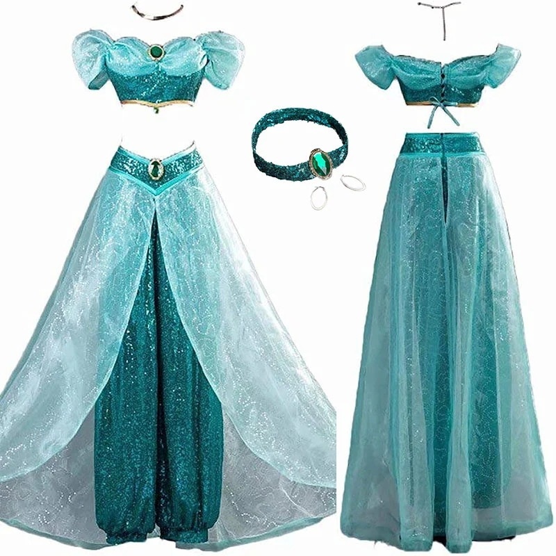 【一部分3日出荷】舞台服 出演服 イベント クリスマス 遊園地 ハロウェイン 学園祭 文化祭 大人 レディース ワンピース ドレス 姫様 戴冠式 衣装 コスプレ 大人 ジャスミン アラ