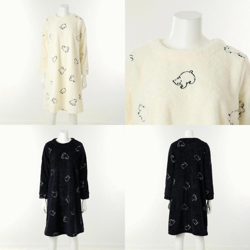 ホッキョクグマのガウン 女性ワンピース パジャマ VEV3967LCSG