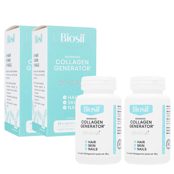 バイオシル コラーゲンジェネレーター 60錠 2本 Biosil Collagen Generator Bio Minerals 海外直送 日時指定不可 国際郵便発送