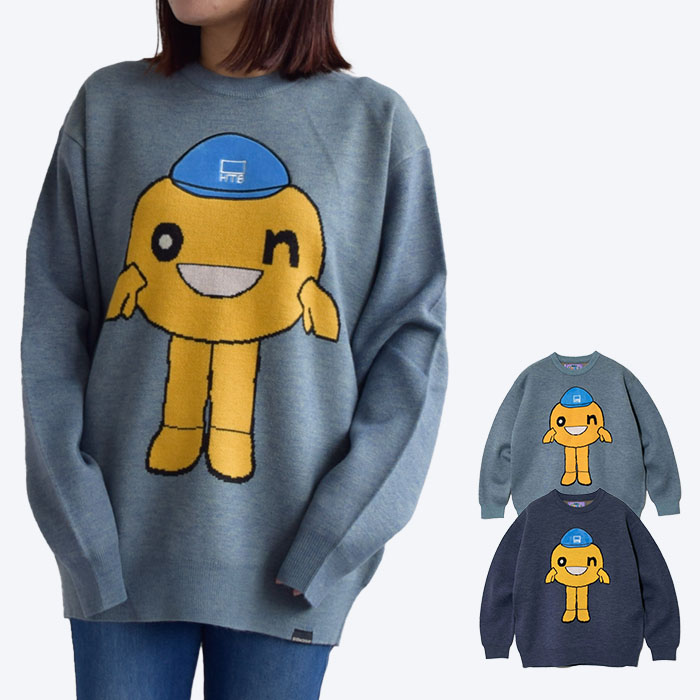HTB ゴースローキャラバン トップス セーター プルオーバー セーター onちゃん IMPACT ジャガードBIGセーター メンズ レディース 336130