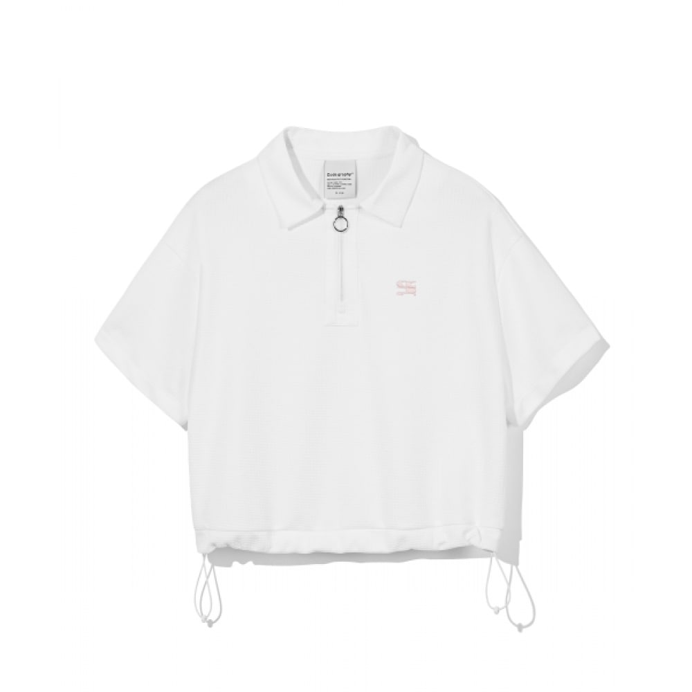 CODEGRAPHY (ウィメンズ) ジップカラーポロT_ホワイト