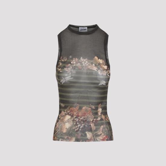 JEAN PAUL GAULTIER Women Tops 2601WTO418M014P 4190 KHAKI MULTICOLOR