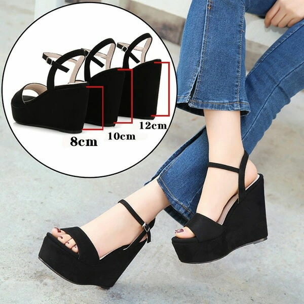 ウェッジソール サンダル 厚底 ウエッジソール 厚底サンダル レディース かかとあり ヒールサンダル アンクルストラップ 小さいサイズ おしゃれ 大きいサイズ 21.0/21.5/22.0/22.5～ 4,590円