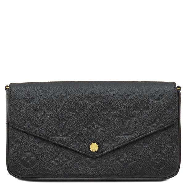 ルイヴィトン LOUIS VUITTON チェーンウォレット ポシェット フェリシー モノグラムアンプラント ブラック ゴールド金具 チェーンショルダー ポーチ 黒 M82477 SP3198【中古】