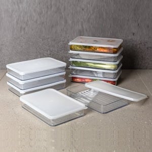 平たい2号(ホワイト) 10個 セット / BPF FREE正方形密閉容器 / 韓国人気食品保存容器