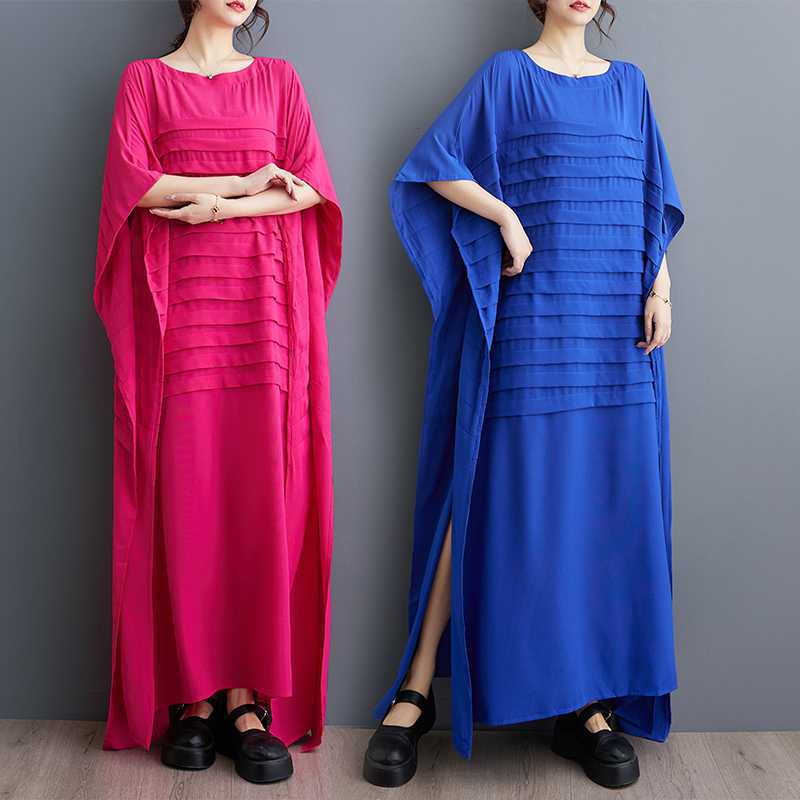 「ファットガール」 2024夏新品 大きいサイズ ロングワンピース 体型カバー ゆったり レディース ワンピース30%までに制限 5,318円