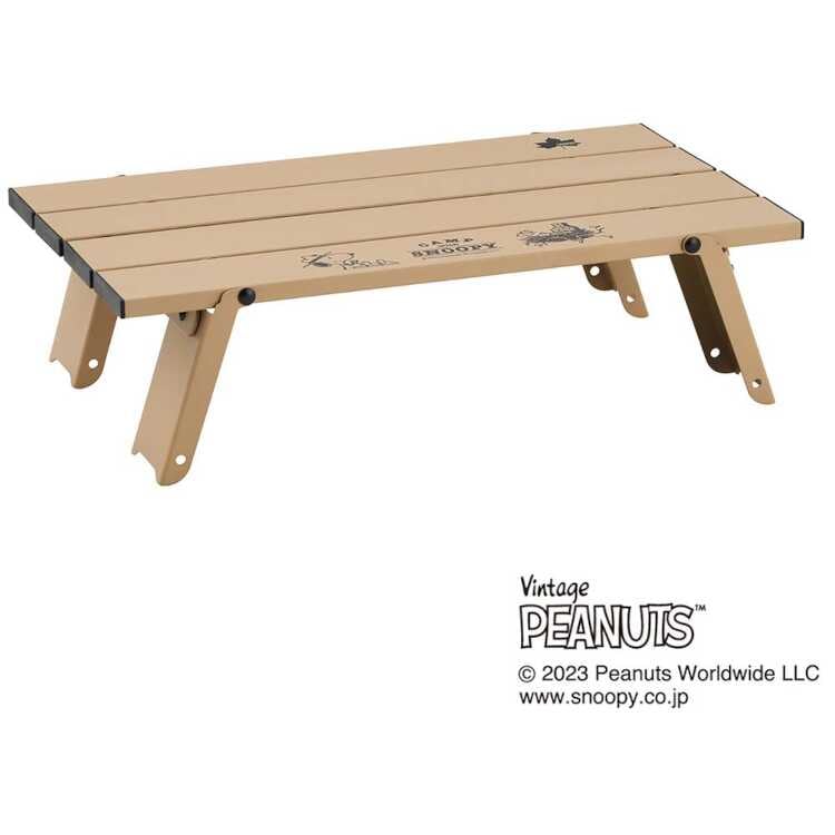 スヌーピー SNOOPY Beagle Scouts 50years ロール膳テーブル 幅40×奥行24×高さ11cm #86001109