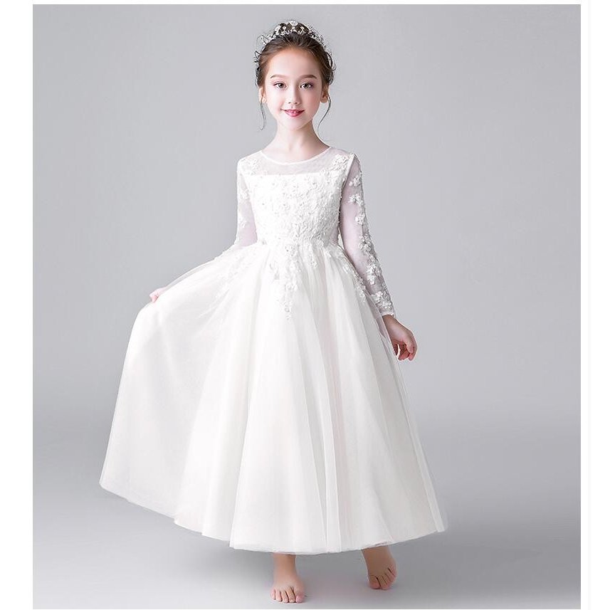 女の子ワンピース 子どもドレス ロング丈ドレス キッズドレス 発表会 ピアノ 結婚式 フォーマルドレ