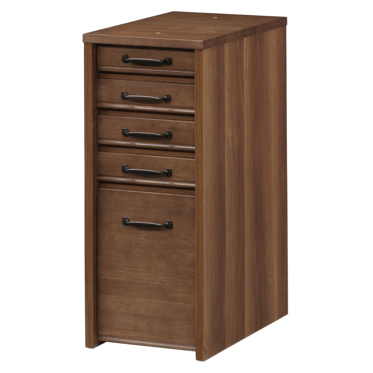 チェスト 幅30cm 学習机 トライR専用 サイドチェスト デスク横 引き出し 5段 トレー 収納 木製 天然木 リビング スリム コンパクト 完成品 整理 整頓 学習教材 デスク サイド