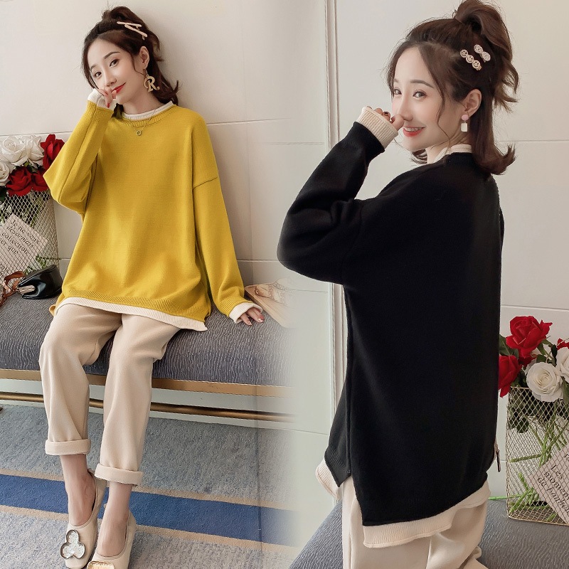 【送料無料】マタニティ 選べる3色 マタニティ セットアップ ニット 上下セット トップス + 5,410円