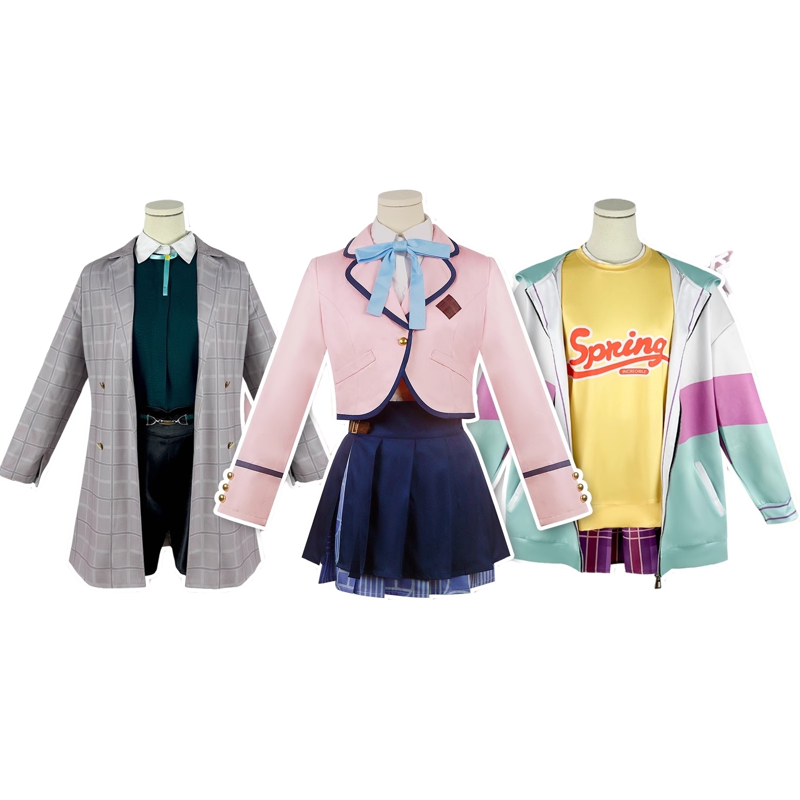 Monenjoy　学マス攻　コスプレ　花海咲季　月村手毬　藤田ことね　初期衣装　学園アイドルマスター　コスチューム　コスプレ衣装　制服　感謝祭　ガールズバンドクライ　セーラー服　コスプレ　舞台衣装　仮