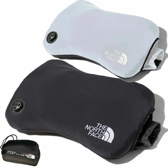 ザ・ノース・フェイス アウトドア 小物 メンズ レディース NN32225 スーパーライトキャンプピロー アウトドア用まくら キャンプ枕 車中泊 持ち運び コンパクト 黒 灰 最強配送 ev