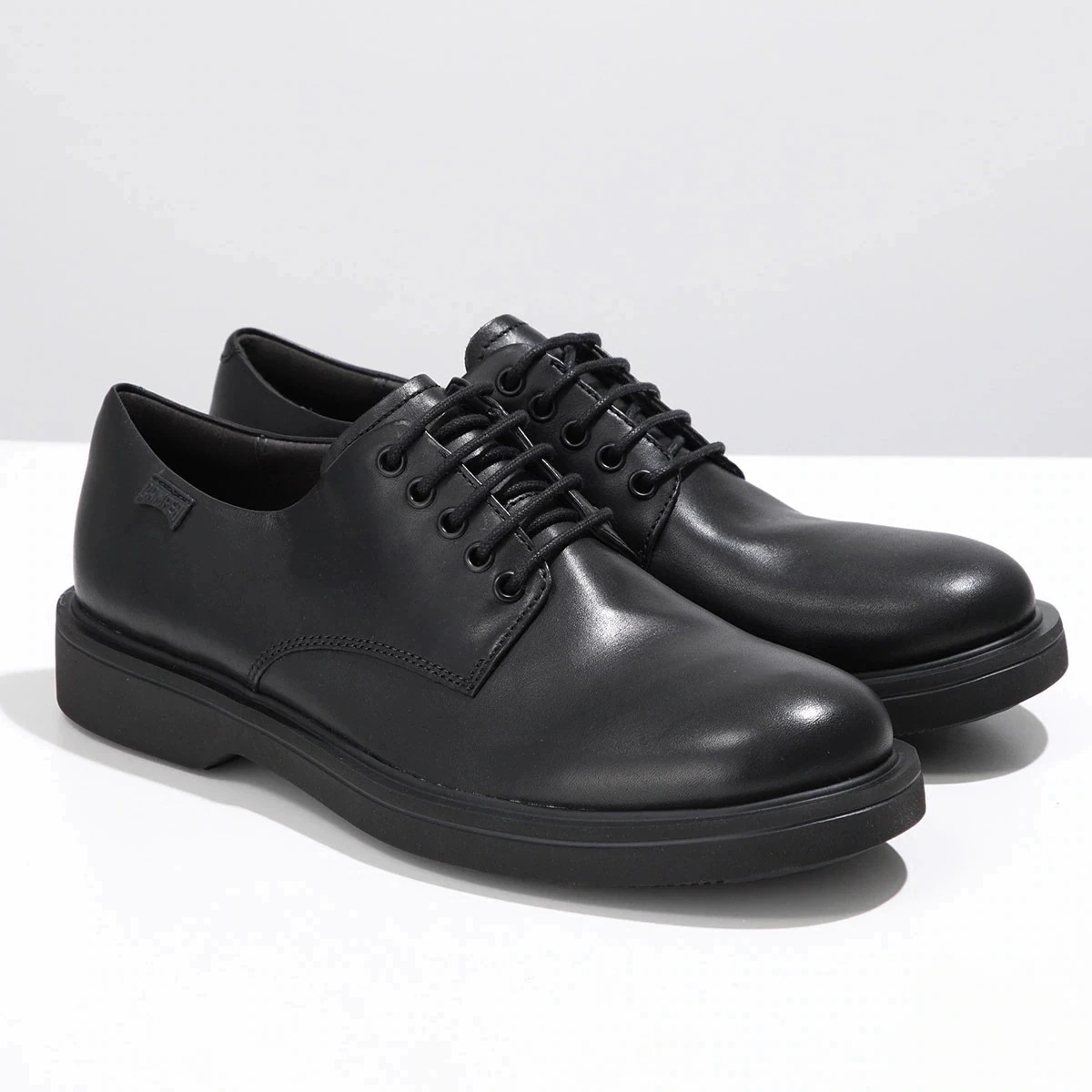 CAMPER カンペール レザーシューズ Norman ノーマン K100998 メンズ ビジネスシューズ レースアップ ラウンド プレーントゥ 軽量 革靴 001/Black