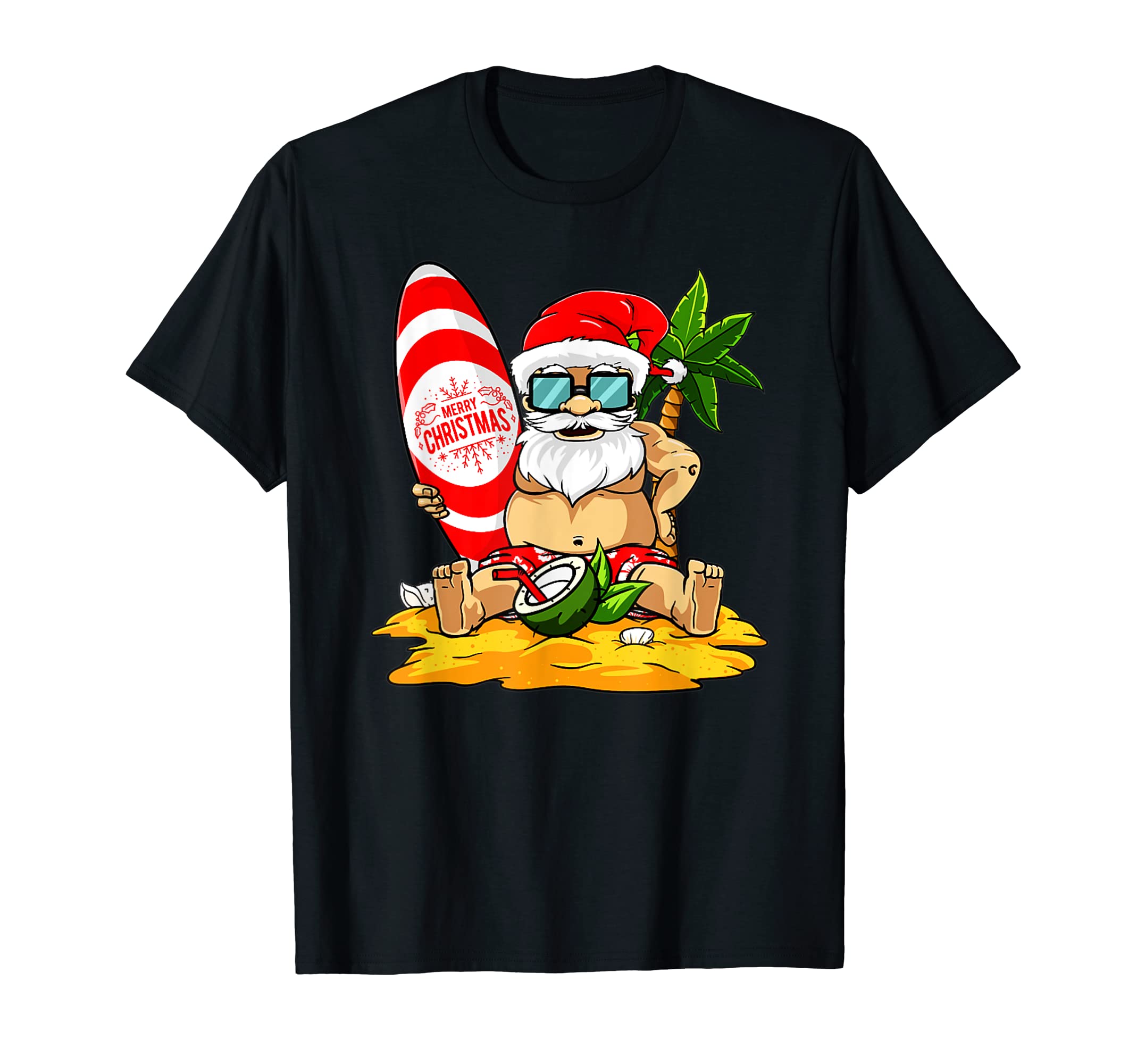 メリーサンタTシャツ 7月のクリスマス ハワイアンクリスマス Tシャツ