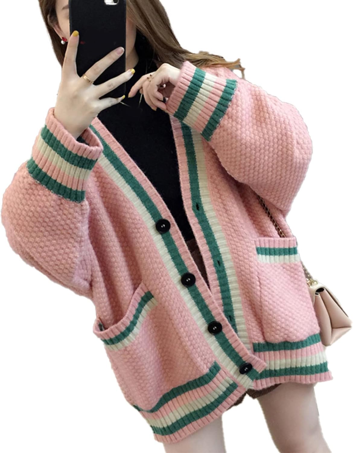 カーディガン レディース シンプル セーター Vネック ドロップショルダー アウター トップス ショール ファッション おしゃれ 着痩せ 体型カバー キレイ レギュラー丈 快適