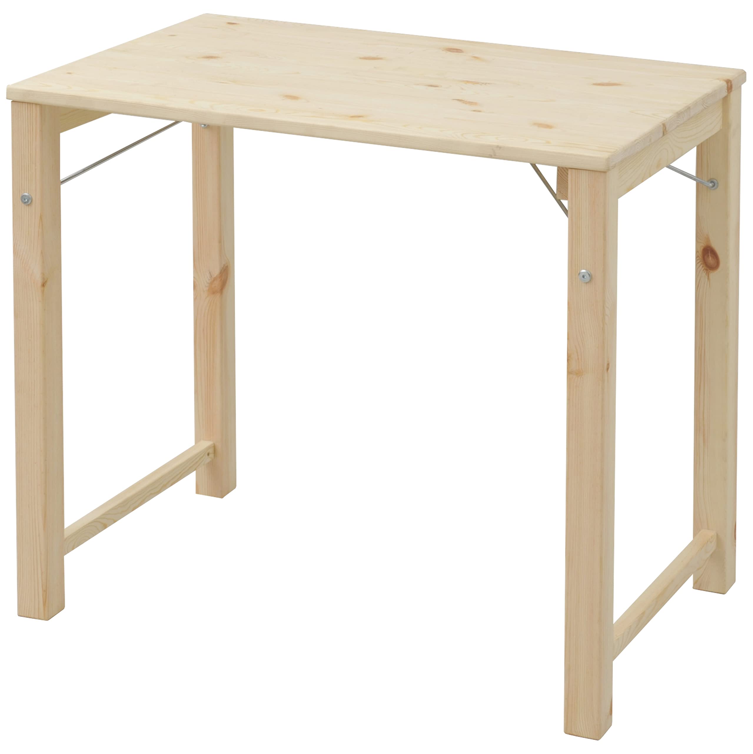 折りたたみ式パイン材テーブル(幅78 奥行50) ナチュラル MJT-7850H(NA)