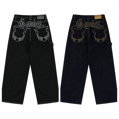 [Kashiko] Embroidered Washing Denim Pants /追跡付 Qoo10] KASHIKO 【KASHIKO】 EMBROIED N : レディース服